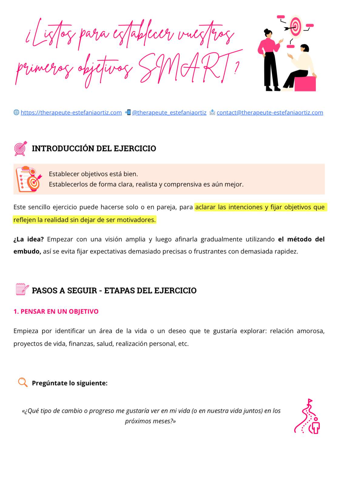 Fijar objetivos en pareja claros y realistas